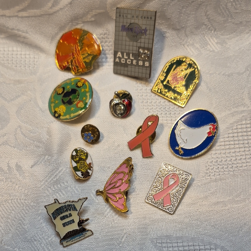 Multiple Brands Vintage Gold and Silver Pin Set